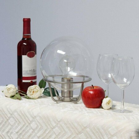 STAR BRITE Elegant Designs Glass Crystal Ball Table Lamp, Brushed Nickel ST2754699